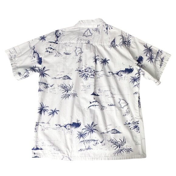 Palmwave Vintage Hawaiian Shirt ~ Island Print~ Luau Beach Party Aloha MENS 2XL - Picture 5 of 6